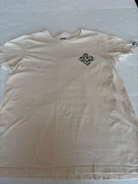 Salty Crew Short Sleeve Tee in light tan with Small Chest Patch design on back